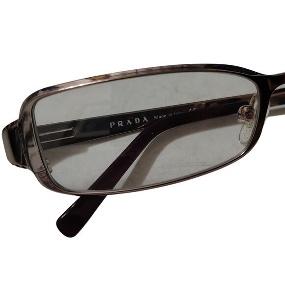 PRADA Sleek Fit Eye Glasses Specs VPR 66F 51017 3Bh-101 135 Gold Rimmed Frames - Picture 7 of 14